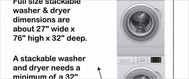 small stackable washer dryer size comparison