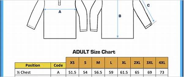 Small men's size chart for shirts