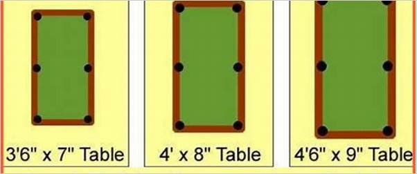 small size pool table